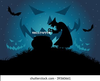 beautiful illustration for halloween, vector wallpaper