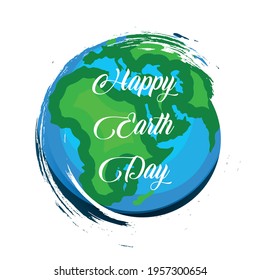 Beautiful illustration of happy earth day to save earth, coronavirus vector design