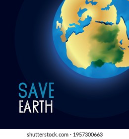 Beautiful illustration of happy earth day to save earth, coronavirus vector design