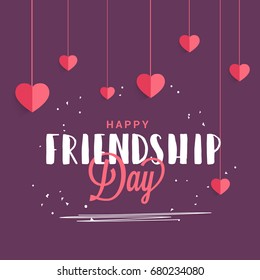 Beautiful Illustration Happy Friendship Daydecorated Greeting Stock ...