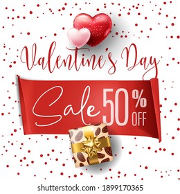 Beautiful illustration of a heart design. Happy Valentine's Day background with heart and real composition for fashion banner, poster or greeting card 3d image Illustration