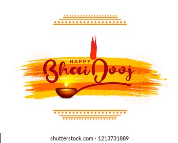 Beautiful illustration for indian festival of happy bhai dooj celebration. Beautiful illustration for indian festival of happy bhai dooj celebration.
