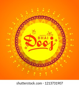 Beautiful illustration for indian festival of happy bhai dooj celebration. Beautiful illustration for indian festival of happy bhai dooj celebration.
