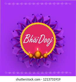Beautiful illustration for indian festival of happy bhai dooj celebration. Beautiful illustration for indian festival of happy bhai dooj celebration.