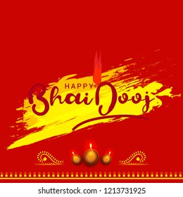 Beautiful illustration for indian festival of happy bhai dooj celebration. Beautiful illustration for indian festival of happy bhai dooj celebration.