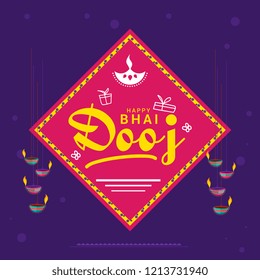 Beautiful illustration for indian festival of happy bhai dooj celebration. Beautiful illustration for indian festival of happy bhai dooj celebration.