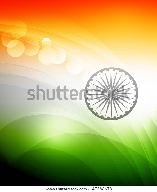 Beautiful Illustration Indian Flag Line Stylish Stock Vector (Royalty ...