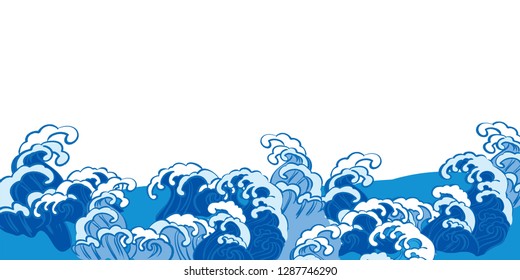 Beautiful illustration of Japanese wave