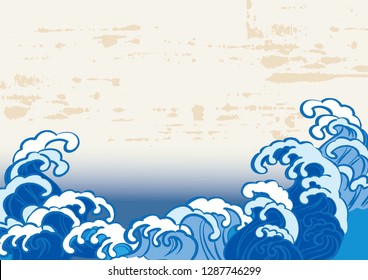 Beautiful illustration of Japanese wave