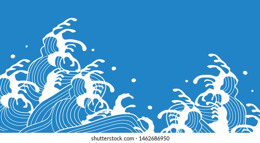 手書き 波 のイラスト素材 画像 ベクター画像 Shutterstock