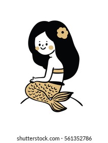 Beautiful illustration with mermaid
