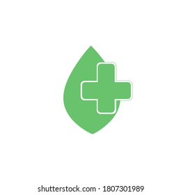 Beautiful illustration pharmacy vector logo design.