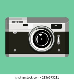 Beautiful Illustration Of A Retro Camera For The Icon. Isolated Object For Photographs. Classic Equipment From The 80s-90s.
Old School Stuff Professional Items.