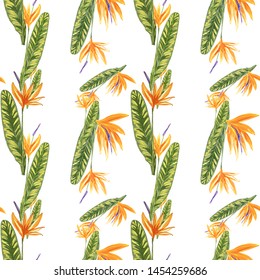 Beautiful illustration for textile design. Flower background. Fashion floral print. Decorative print. Watercolor drawing. Daisy flower drawing.
