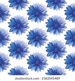 Beautiful illustration of various blue flowers and buds, perfect for adding a touch of elegance and nature to any design project. Ideal for invitations, greeting cards, and home decor.