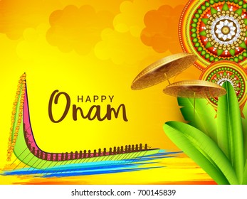 Beautiful Illustration,Greeting,Poster Or Banner Design For Festival Of Onam Celebration.