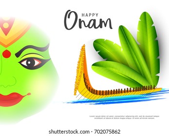 Beautiful Illustration,Greeting,Poster Or Banner Design For Festival Of Onam Celebration.