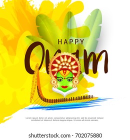 Beautiful Illustration,Greeting,Poster Or Banner Design For Festival Of Onam Celebration.