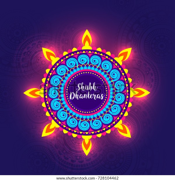 Beautiful Illustrationposter Banner Indian Dhanteras Diwali Stock ...