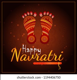 Beautiful Illustrationposter Banner Indian Happy Navratri Stock Vector ...