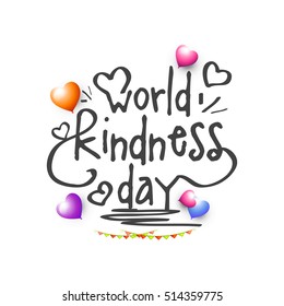 A beautiful illustration,poster or banner of world kindness day.