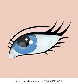 Beautiful Illustrator Blue Eye Vector