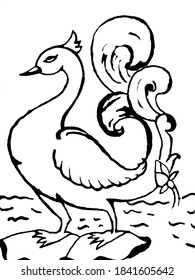 Hermosa imagen del vector del stock del pato