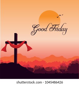 BEAUTIFUL IMAGE  OF GOOD FRIDAY WITH HOLY CROSS