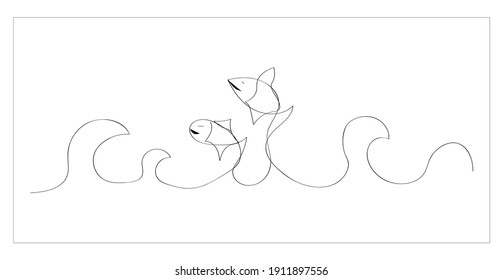 Beautiful Image vector One Line Stroke 