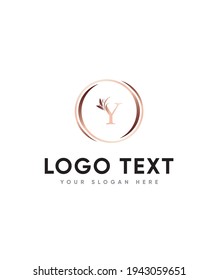 Una bella y su increíblemente versátil estilo de letra decorativa tipo de letra Y plantilla de logotipo, logotipo vector para identidad de empresa y empresa