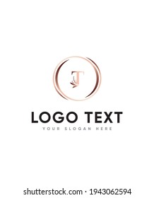 Una bella y su increíblemente versátil estilo de letra decorativa tipo de letra modelo de logotipo T, logotipo vector para identidad de empresa y empresa