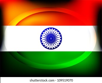 Beautiful independence day flag vector illustration with shiny color.