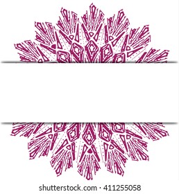 Beautiful indian circular pattern with fine detail for decor cards