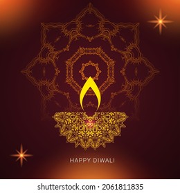 beautiful indian diwali festival greeting design vector