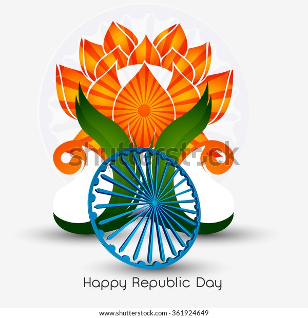 Beautiful Indian flag color themed illustration for republic day india ...