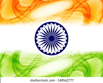 Beautiful Indian flag theme background design for Indian independence day. vector illustration