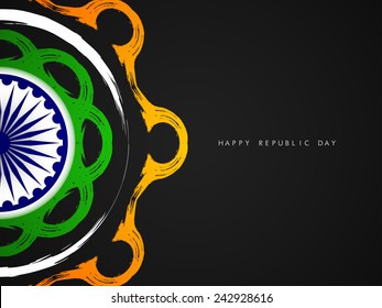 Beautiful Indian flag theme card design.
