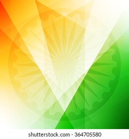 Beautiful Indian flag theme polygonal background design.
