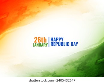 Beautiful Indian flag theme Republic day watercolor texture background vector