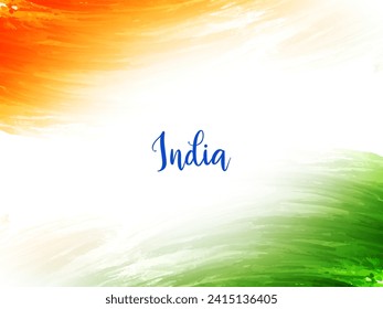 Hermosa bandera india tema Día de la República acuarela moderna vector de fondo