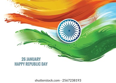 Beautiful indian flag theme republic day celebration card background