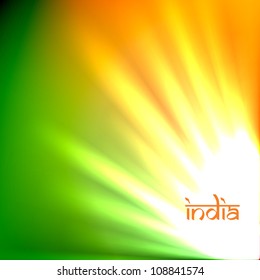 beautiful indian flag tri color design art