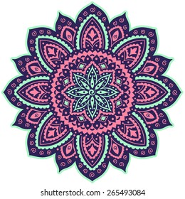 Beautiful Indian floral ornament can be used as a greeting card