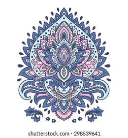 Beautiful Indian floral ornament can be used as a greeting card