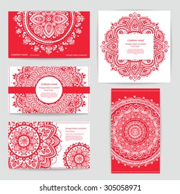 Beautiful Indian floral ornament can be used as a greeting card