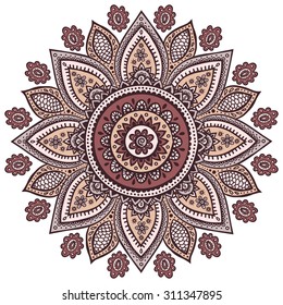 Circular Pattern Form Mandala Flower Henna Stock Vector (royalty Free 