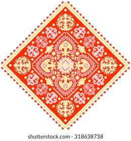 Beautiful Indian floral ornament can be used as a greeting card