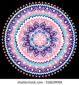 Beautiful Indian floral ornament can be used as a greeting card
