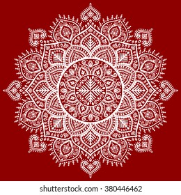 Beautiful Indian floral ornament can be used as a greeting card