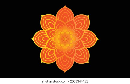 Beautiful Indian floral ornament. Ethnic Mandala. Henna tattoo style. hand drawn design.coloring book
